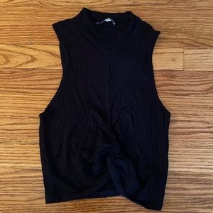 Black Crop Top Tank